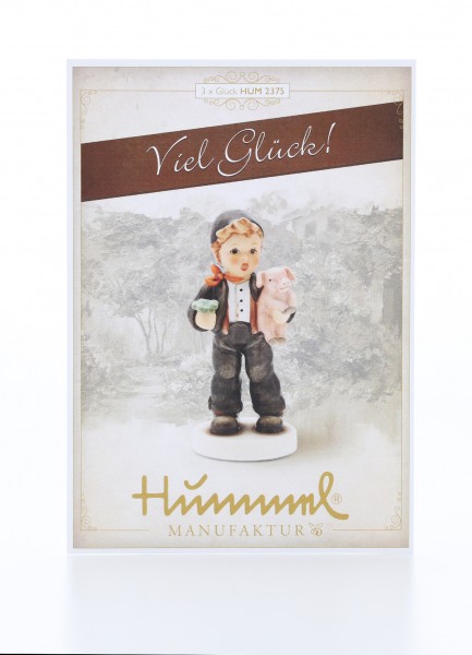 Postkarte Gefundenes 3x Glück - Viel Glück!